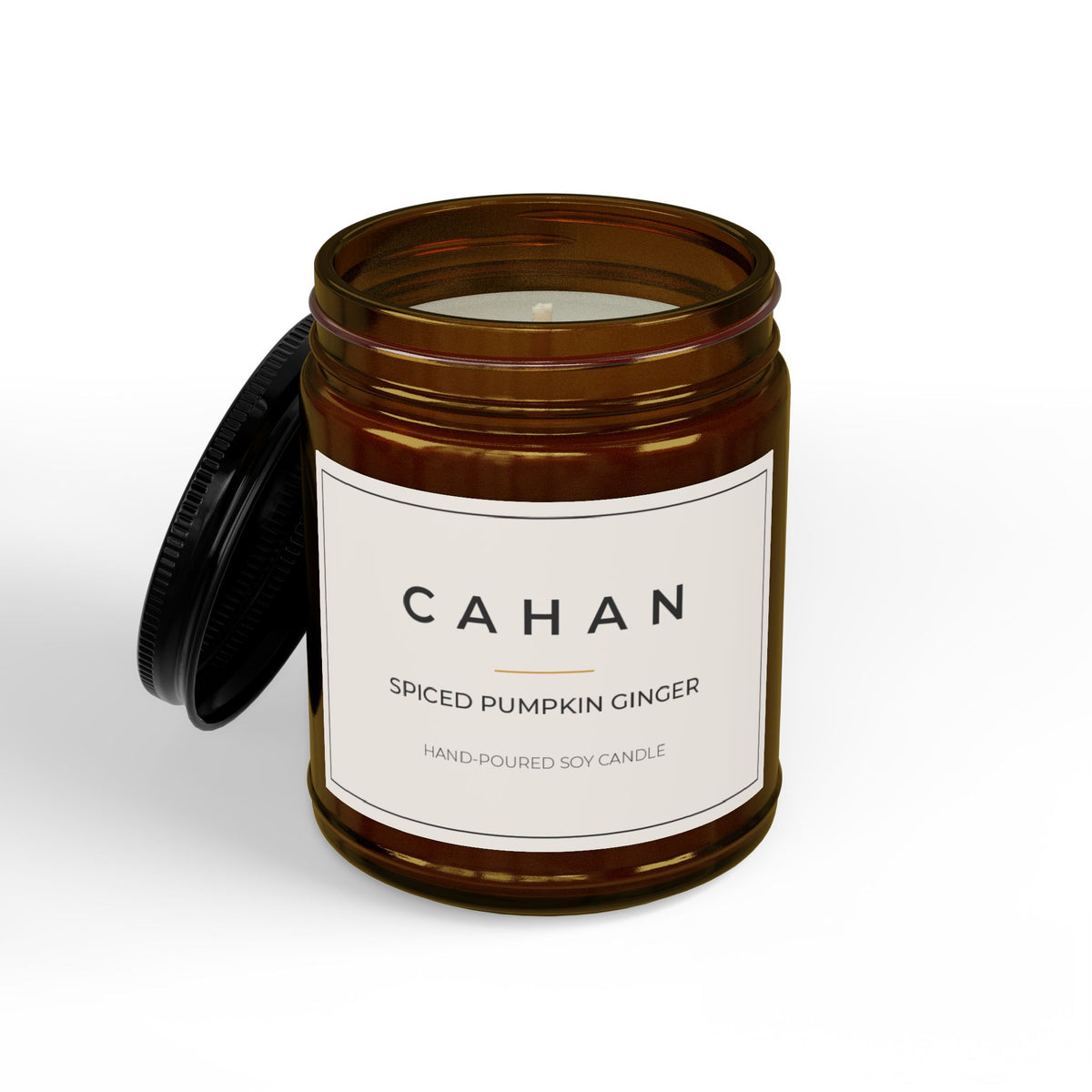 CAHAN Amber Jar Soy Candle, 9 oz - Spiced Pumpkin Ginger