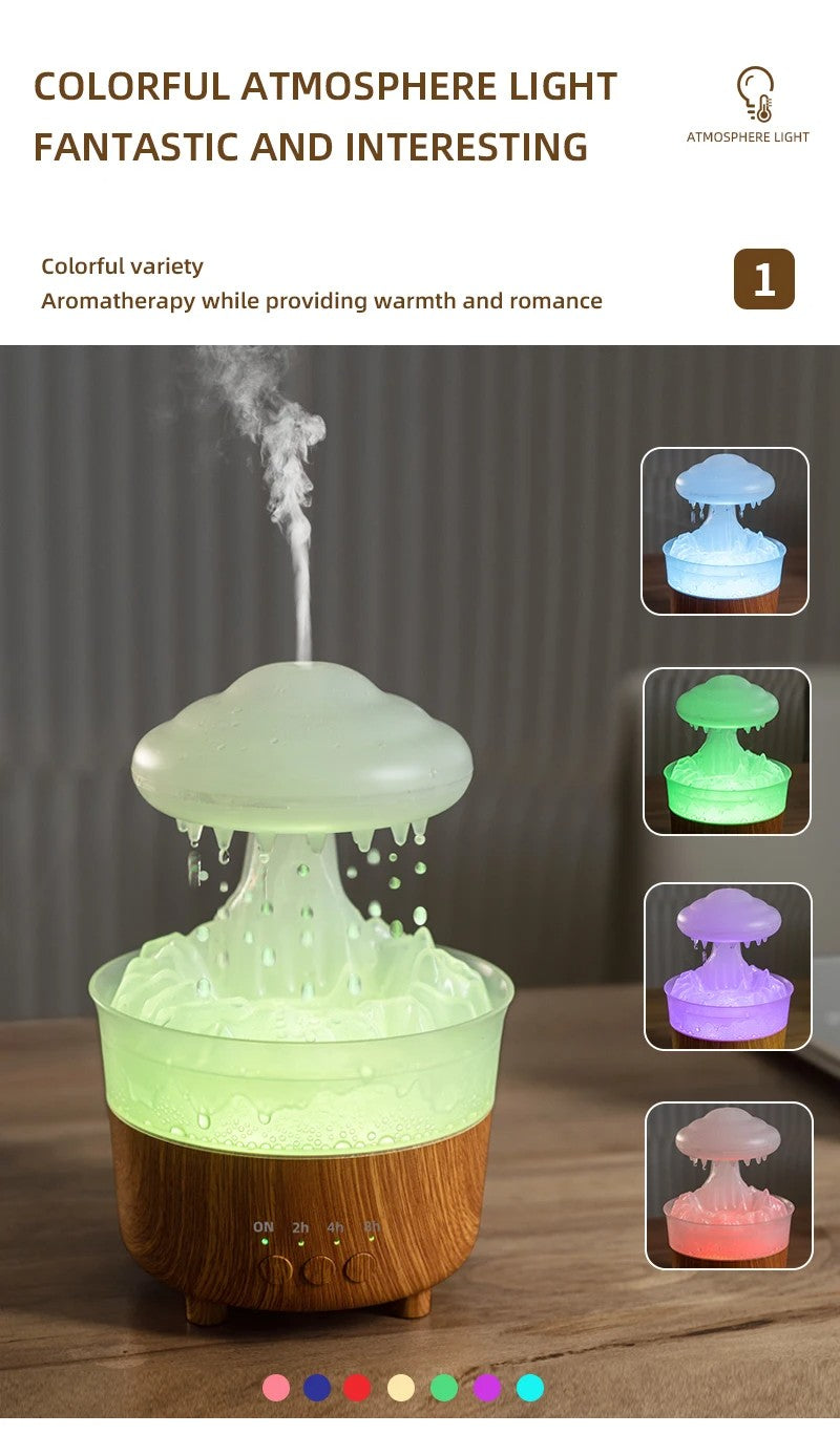 Rain cloud diffuser 7-color light options