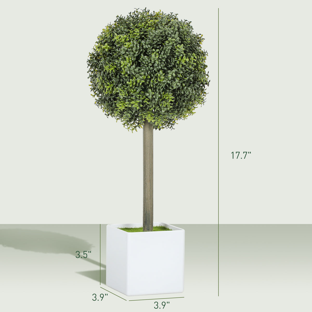 Topiary dimensions 17.7 in tall