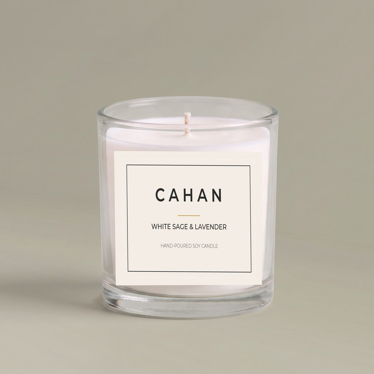 CAHAN 11 oz White Sage & Lavender soy candle from the New Beginnings gift box