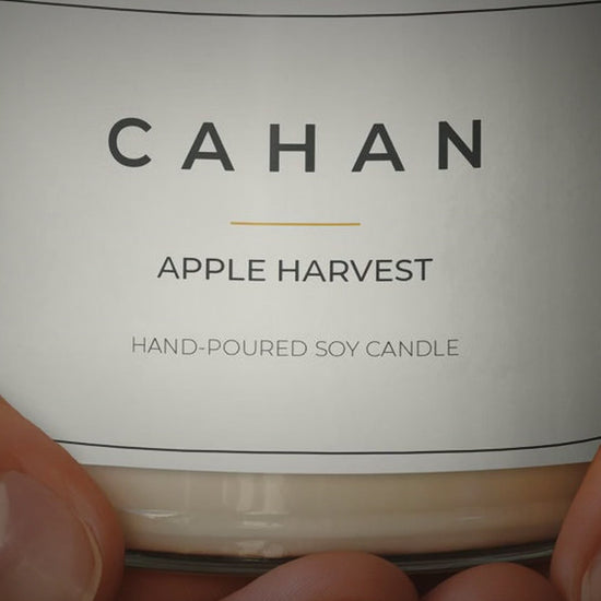 cahan scented soy candle 9 oz apple harvest video