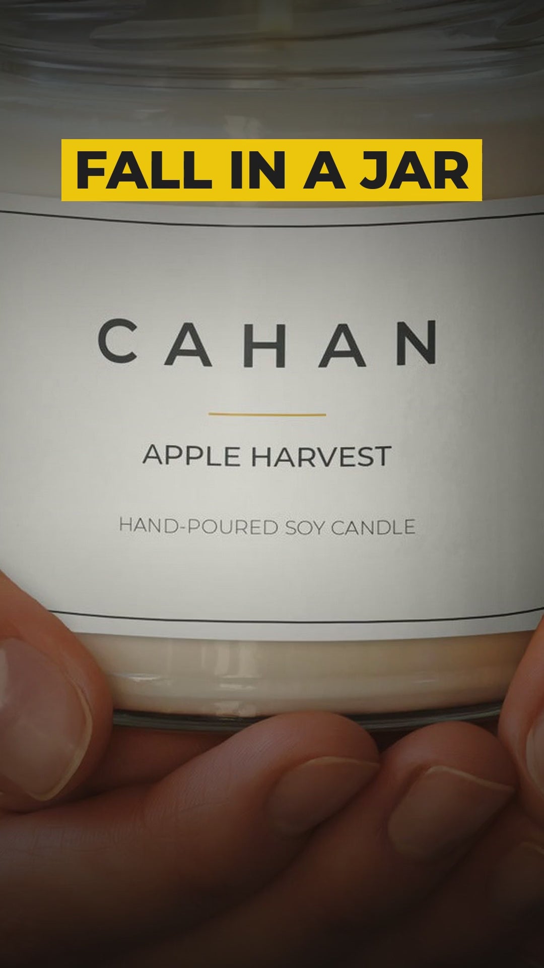 cahan scented soy candle 9 oz apple harvest video