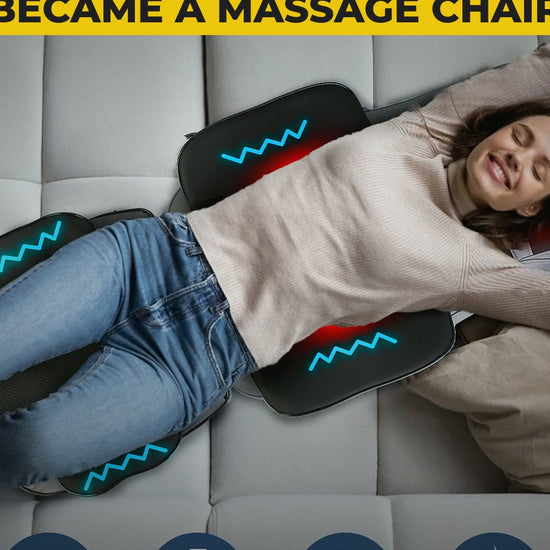 shiatsu back neck massage chair pad heat video