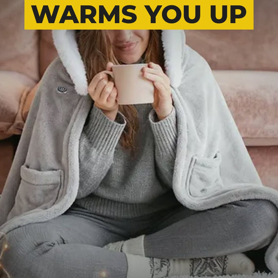 wearable heated hooded blanket flannel video