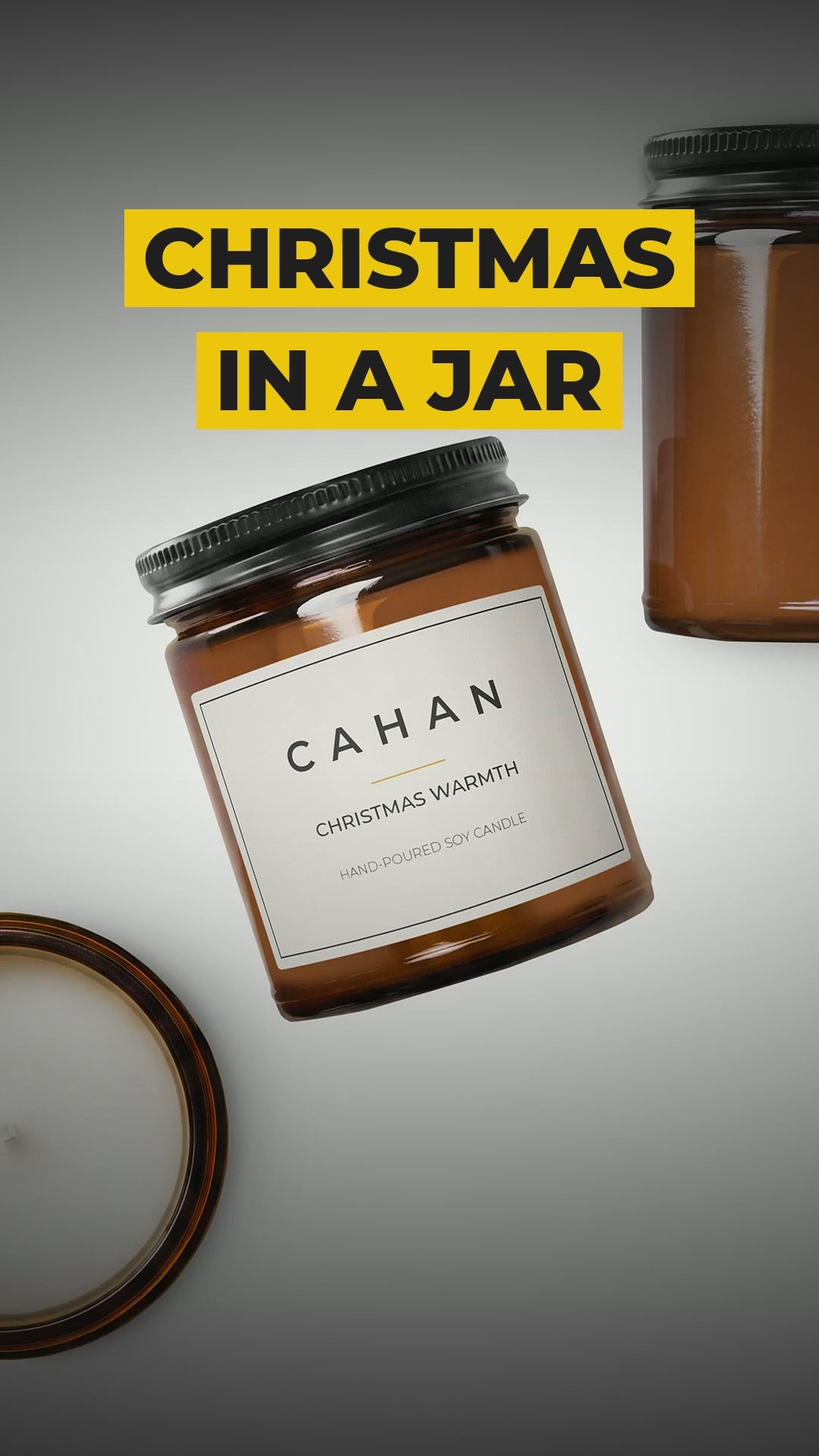 cahan amber jar soy candle 9 oz christmas warmth video