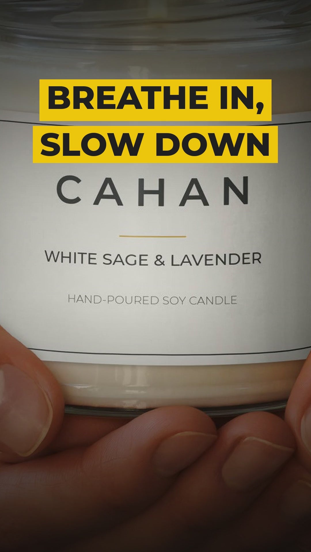 cahan scented soy candle 9 oz white sage lavender video