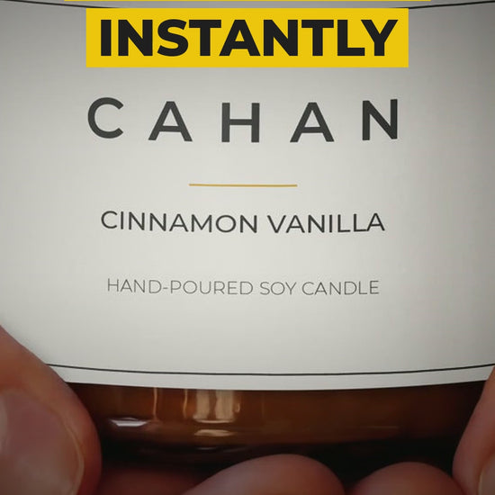cahan amber jar soy candle 9 oz cinnamon vanilla video