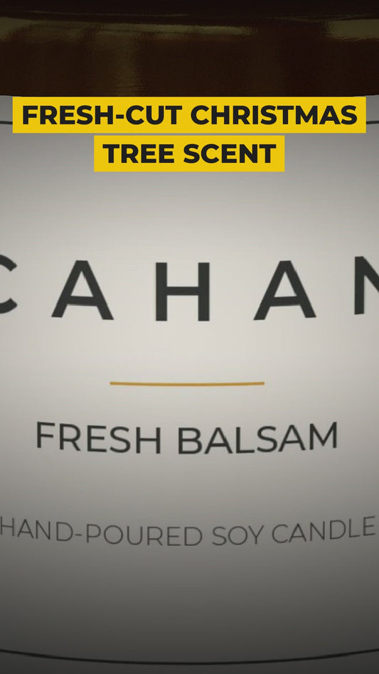 cahan amber jar soy candle 9 oz fresh balsam video