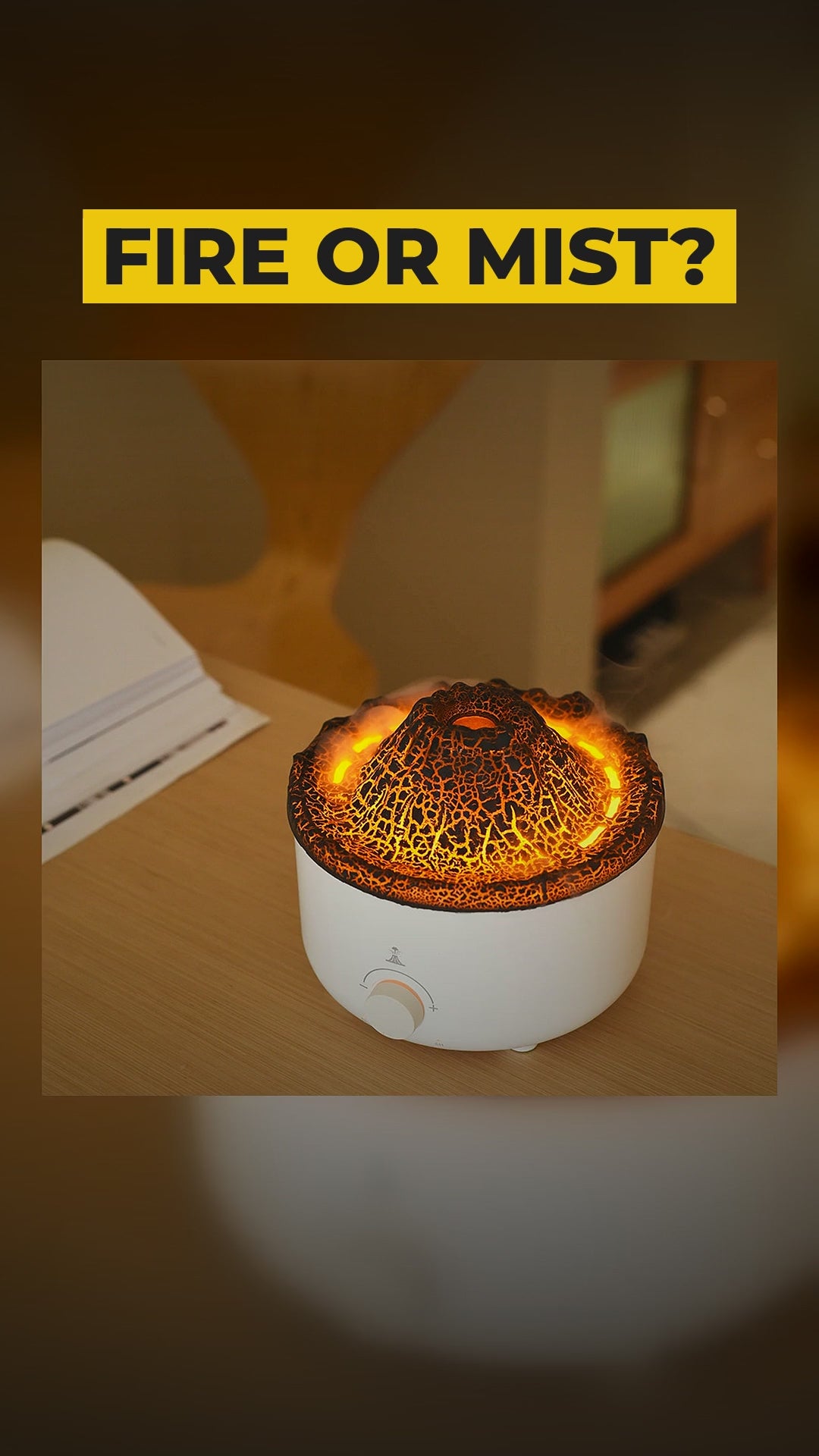 volcano flame aroma diffuser video