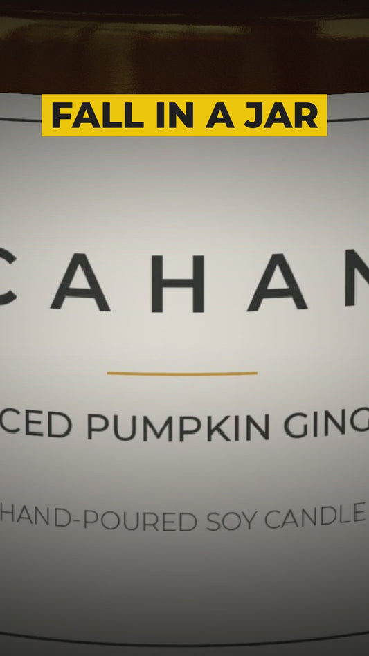 cahan amber jar soy candle 9 oz spiced pumpkin ginger video