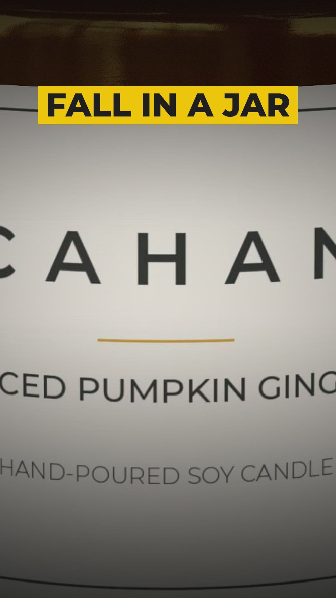 cahan amber jar soy candle 9 oz spiced pumpkin ginger video