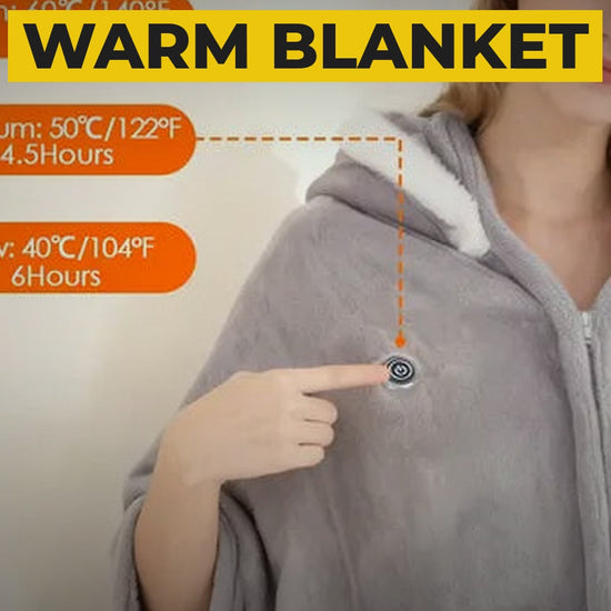 wearable heated hooded blanket flannel video