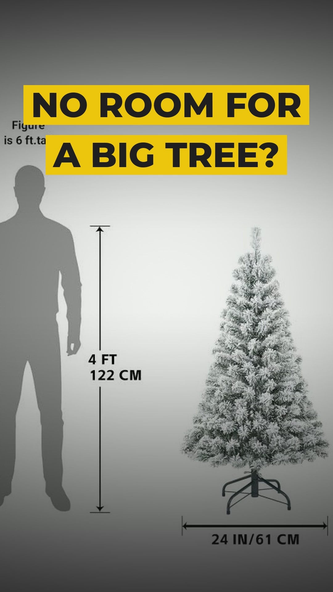 snow flocked christmas tree 4ft video