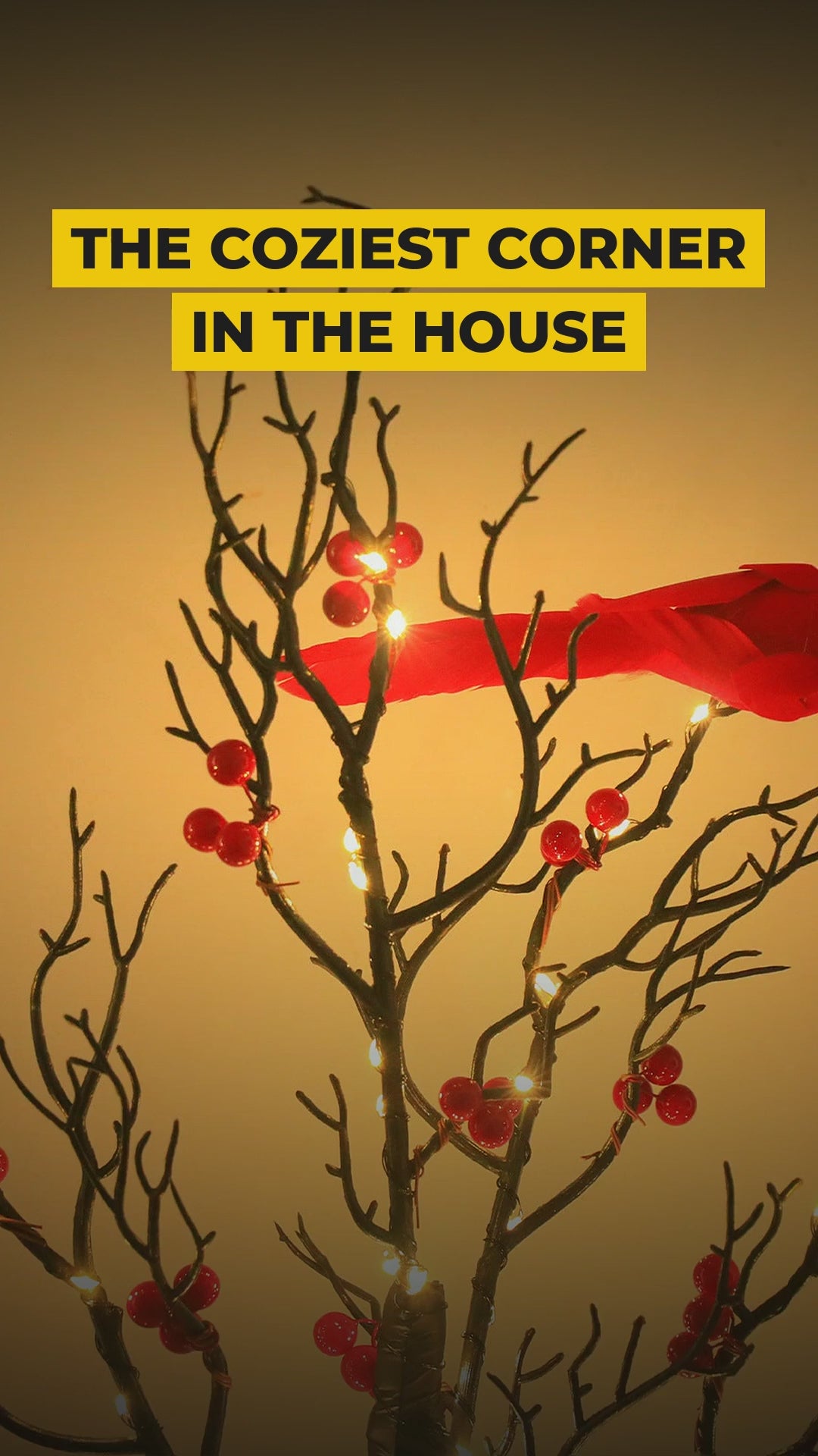 Lighted Cardinal Berry Tree video