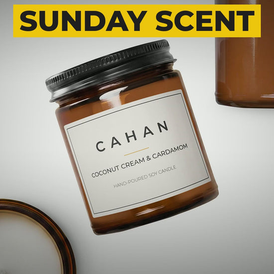 cahan amber jar soy candle 9 oz coconut cream cardamom video