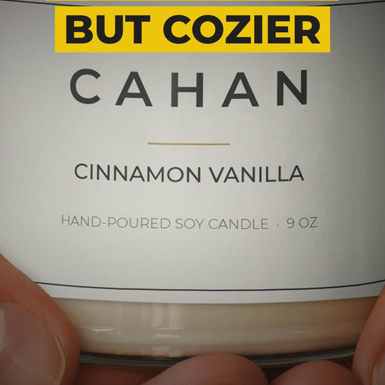 cahan scented soy candle 9 oz cinnamon vanilla video