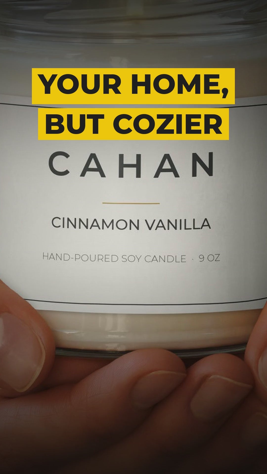 cahan scented soy candle 9 oz cinnamon vanilla video
