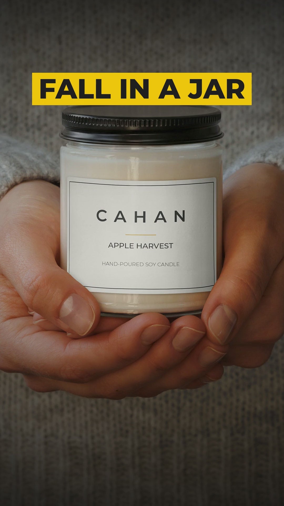 cahan scented soy candle 9 oz apple harvest video