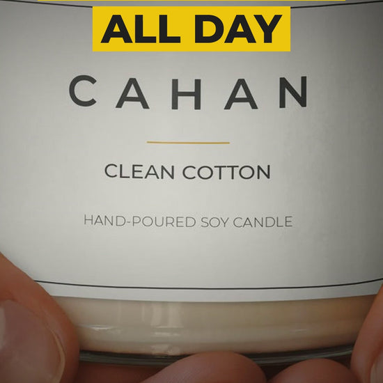 cahan scented soy candle 9 oz clean cotton video