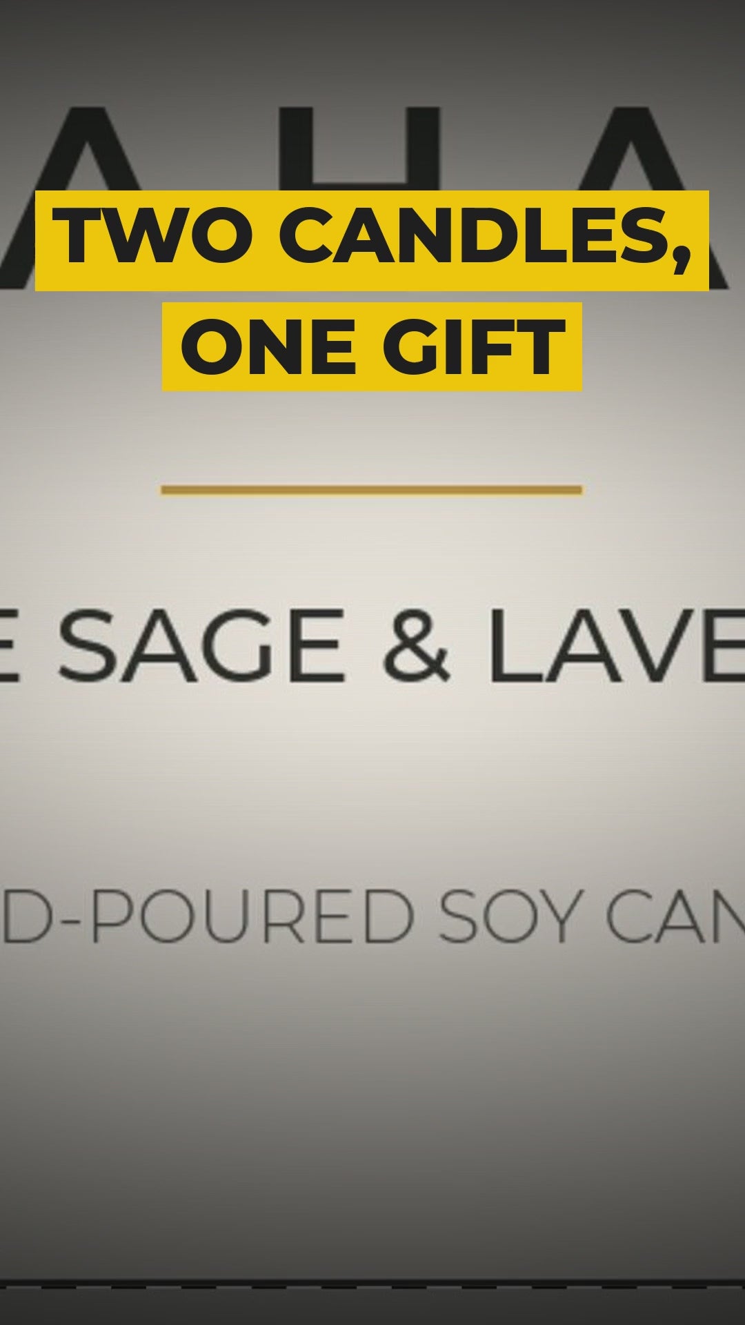 cahan soy candle duo gift set two 9 oz candles video