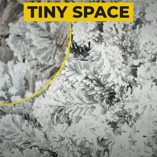 snow flocked christmas tree 4ft video
